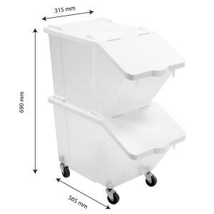 Sastāvdaļu kaste 30 L ar vāku - 2 gabali - Gilac