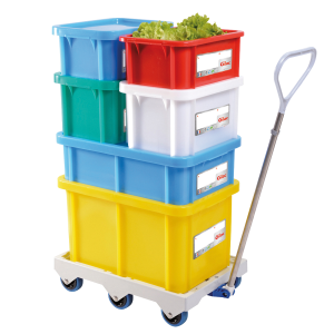 Rectangular Bin 15 L with HACCP Lid - Green - Gilac