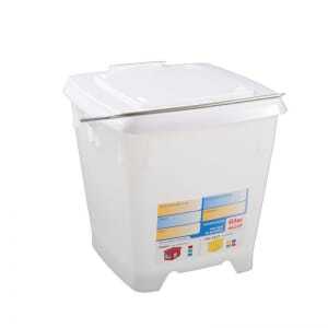 Square Bucket 12 L + White Watertight Lid - Gilac