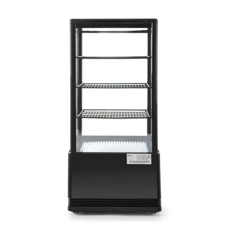 Black Refrigerated Display Case with 4 Glass Sides - 78 liters Black Refrigerated Display Case with 4 Glass Sides - 78 liters