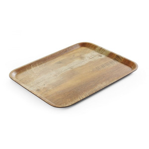 Apgādes plāksne no melamīna ar koka rakstu - 430 x 330 mm