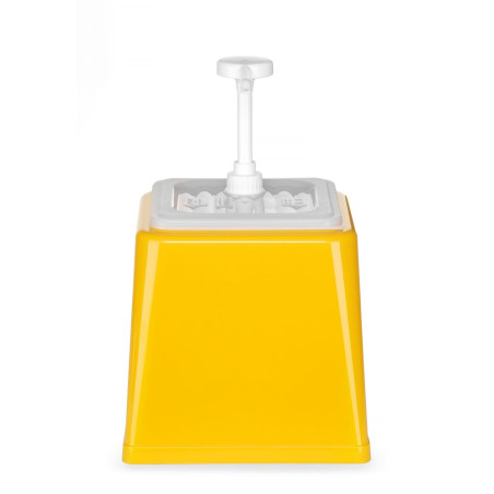 Mērces izdalītājs ar sūkni - dzeltena - 2,5 L - Hendi