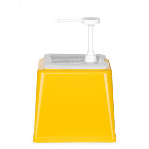 Mērces izdalītājs ar sūkni - dzeltena - 2,5 L - Hendi