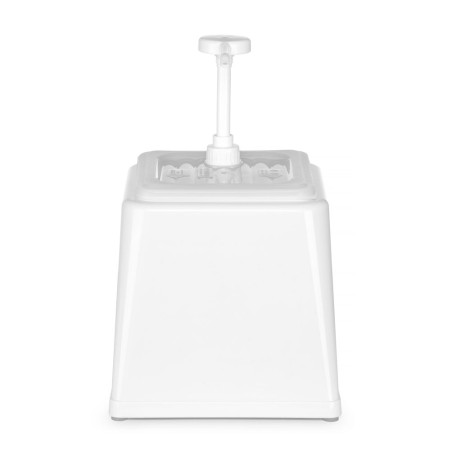 Mērces izdalītājs ar sūkni - balts - 2,5 L - Hendi