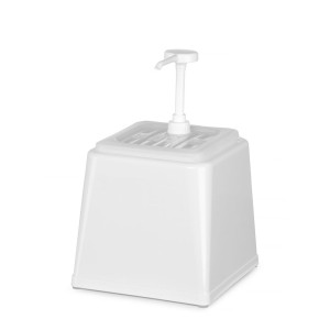 Mērces izdalītājs ar sūkni - balts - 2,5 L - Hendi