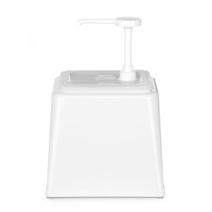 Mērces izdalītājs ar sūkni - balts - 2,5 L - Hendi