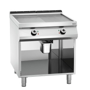 Plāksne Snacker platums 800 mm - 1/2 gluda 1/2 rievota - Elektriska