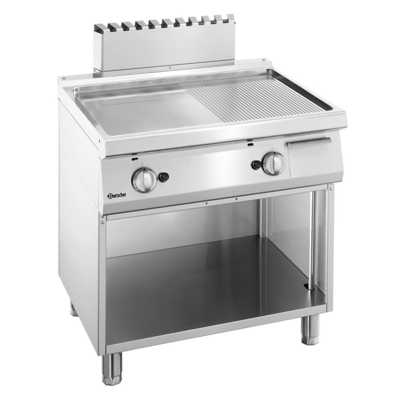 Plīts virsma 1/2 Gluda, 1/2 Rievota Platums 800 - Gāze Plīts virsma 1/2 Gluda, 1/2 Rievota Platums 800 - Gāze