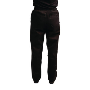 Ērti melni virtuves bikses Easyfit ar Teflon apstrādi - izmērs XS - Whites Chefs Clothing - Fourniresto