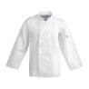 Vegas baltās kokvilnas virtuves jaka ar garām piedurknēm - XL izmērs - Whites Chefs Clothing - Fourniresto