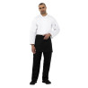 Vegas baltās kokvilnas virtuves jaka ar garām piedurknēm - XL izmērs - Whites Chefs Clothing - Fourniresto