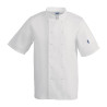 Vegas baltās īsām piedurkšņu kokvilnas virtuves jaka - izmērs Xs - Whites Chefs Clothing - Fourniresto