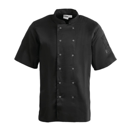 Melnas virtuves jaka ar īsām piedurknēm Vegas - XXL izmērs - Whites Chefs Clothing - Fourniresto