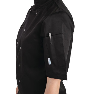 Melnas virtuves jaka ar īsām piedurknēm Vegas - XXL izmērs - Whites Chefs Clothing - Fourniresto