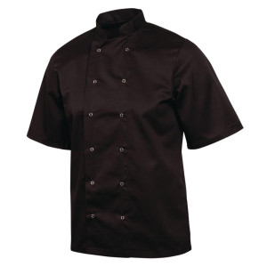 Melnas virtuves jaka ar īsām piedurknēm Vegas - XXL izmērs - Whites Chefs Clothing - Fourniresto