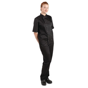 Melnas virtuves jaka ar īsām piedurknēm Vegas - XXL izmērs - Whites Chefs Clothing - Fourniresto