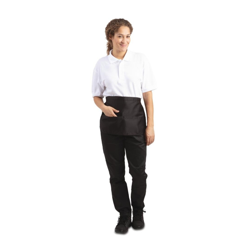 Melnbaltās šefpavasāres cepure ar kabatām - vienīgais izmērs - Whites Chefs Clothing - Fourniresto Melnbaltās šefpavasāres cepure ar kabatām - vienīgais izmērs - Whites Chefs Clothing - Fourniresto