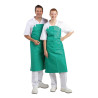 Tabieris ar ūdensizturīgu un ļoti izturīgu pārsēju, zaļš 1070 x 910 mm - Whites Chefs Clothing - Fourniresto