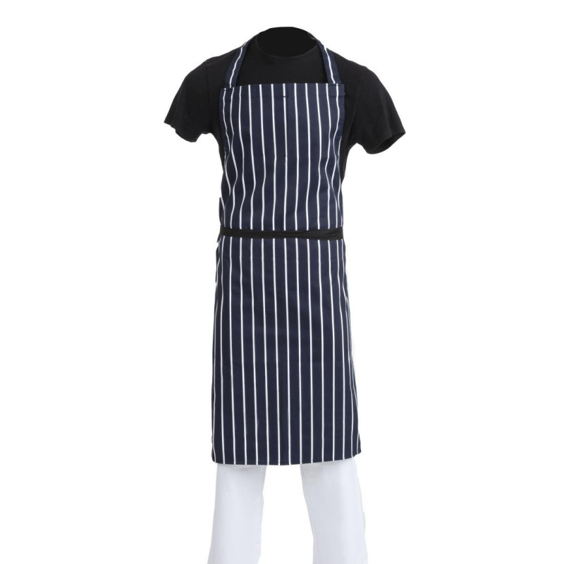 Pagar Bavette Extra Long Bez kabatas, jūras un baltās svītrās - Whites Chefs Clothing - Fourniresto Pagar Bavette Extra Long Bez kabatas, jūras un baltās svītrās - Whites Chefs Clothing - Fourniresto