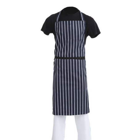 Pagar Bavette Extra Long Bez kabatas, jūras un baltās svītrās - Whites Chefs Clothing - Fourniresto