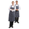 Pagar Bavette Extra Long Bez kabatas, jūras un baltās svītrās - Whites Chefs Clothing - Fourniresto