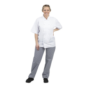 Vegas maisāmais virtuves bikses ar maziem zilbaltiem rūtiņiem - izmērs XS - Whites Chefs Clothing - Fourniresto