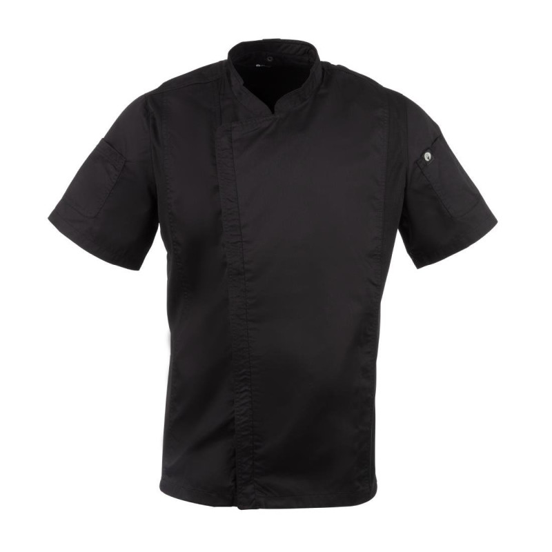 Black Urban Springfield Unisex Kitchen Jacket - Size M - Chef Works - Fourniresto Black Urban Springfield Unisex Kitchen Jacket - Size M - Chef Works - Fourniresto