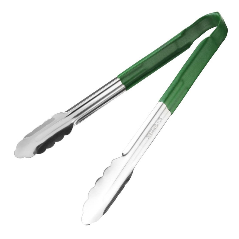 Pince De Service Verte En Inox 300 Mm - Vogue - Fourniresto Pince De Service Verte En Inox 300 Mm - Vogue - Fourniresto