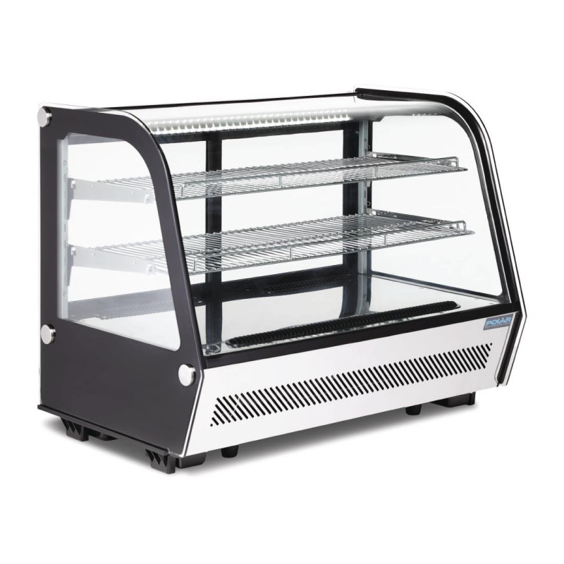 Black Countertop Refrigerated Display 160 L - Polar Black Countertop Refrigerated Display 160 L - Polar