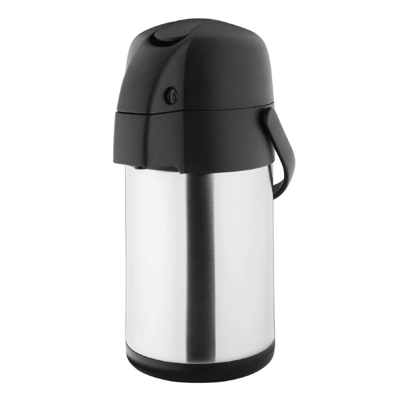 Double-Walled Stainless Steel Lever Jug 2.5L - Olympia Double-Walled Stainless Steel Lever Jug 2.5L - Olympia