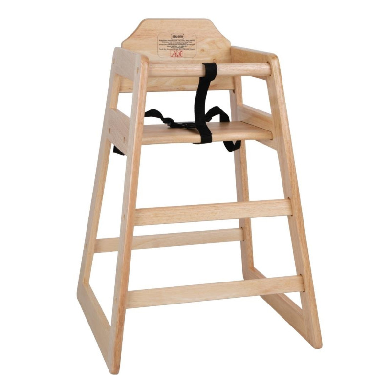 Chaise Haute En Bois Finition Naturelle - Bolero - Fourniresto Chaise Haute En Bois Finition Naturelle - Bolero - Fourniresto
