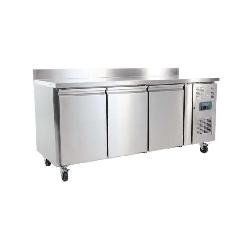 Refrigerated Table with Backsplash 3 Doors - 417 L - Polar Refrigerated Table with Backsplash 3 Doors - 417 L - Polar