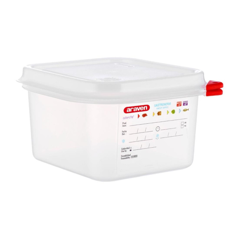 Food Container Gn1/6 1.7L - Set of 4 - Araven - Fourniresto Food Container Gn1/6 1.7L - Set of 4 - Araven - Fourniresto