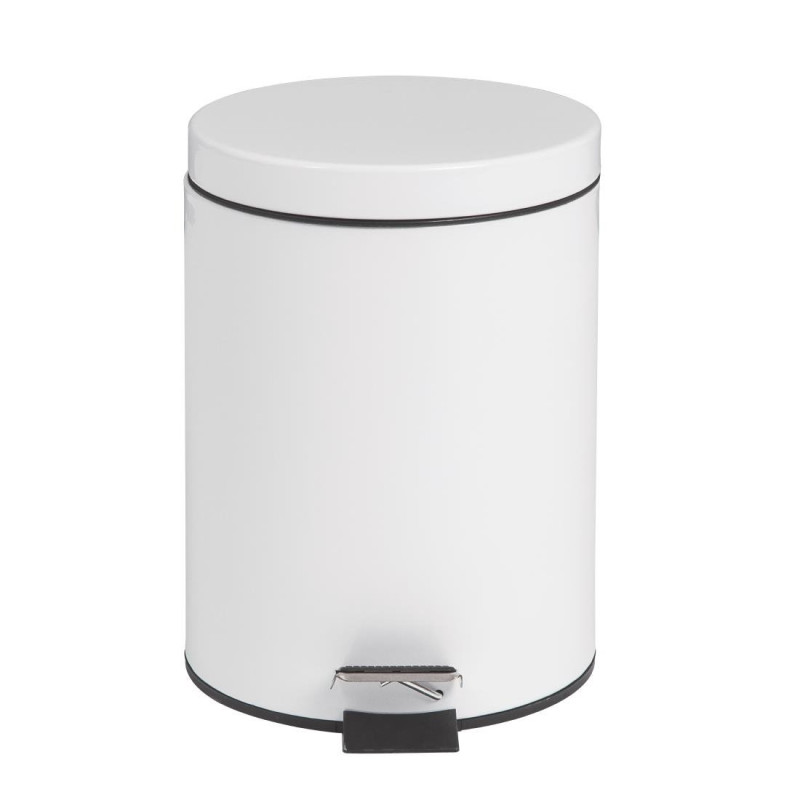 White Pedal Bin - 5L - Bolero White Pedal Bin - 5L - Bolero