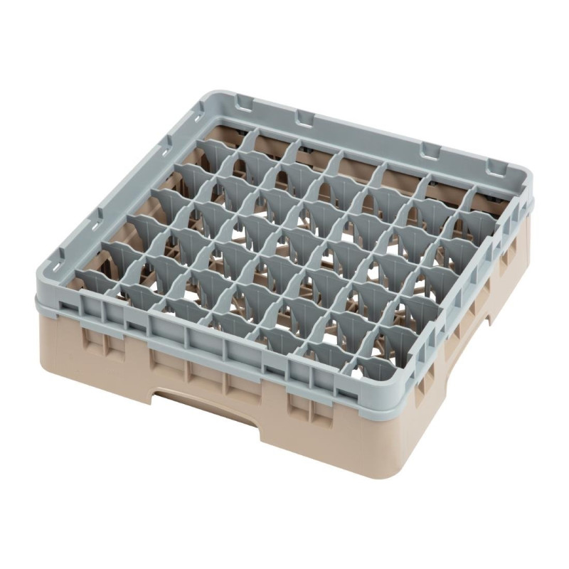 Casier À Verres 49 Compartiments Camrack Beige- L 500 x P 500mm - Cambro Casier À Verres 49 Compartiments Camrack Beige- L 500 x P 500mm - Cambro