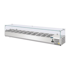 Sastāvdaļu vitrīna ar ledusskapi Sērijas G - 10 X GN 1/4 - Polar - Fourniresto