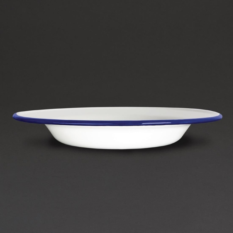 Deep Enamelled Steel Plate - Ø 245mm - Set of 6 - Olympia Deep Enamelled Steel Plate - Ø 245mm - Set of 6 - Olympia