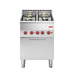 Fourneau 4 Gas Burners On Electric Convection Oven GN 2/3 600 - Gastro M