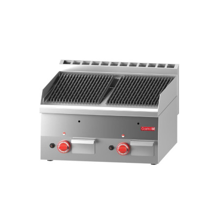 Grila ar lavas akmeni un gāzes degļiem 600 mm - Gastro M