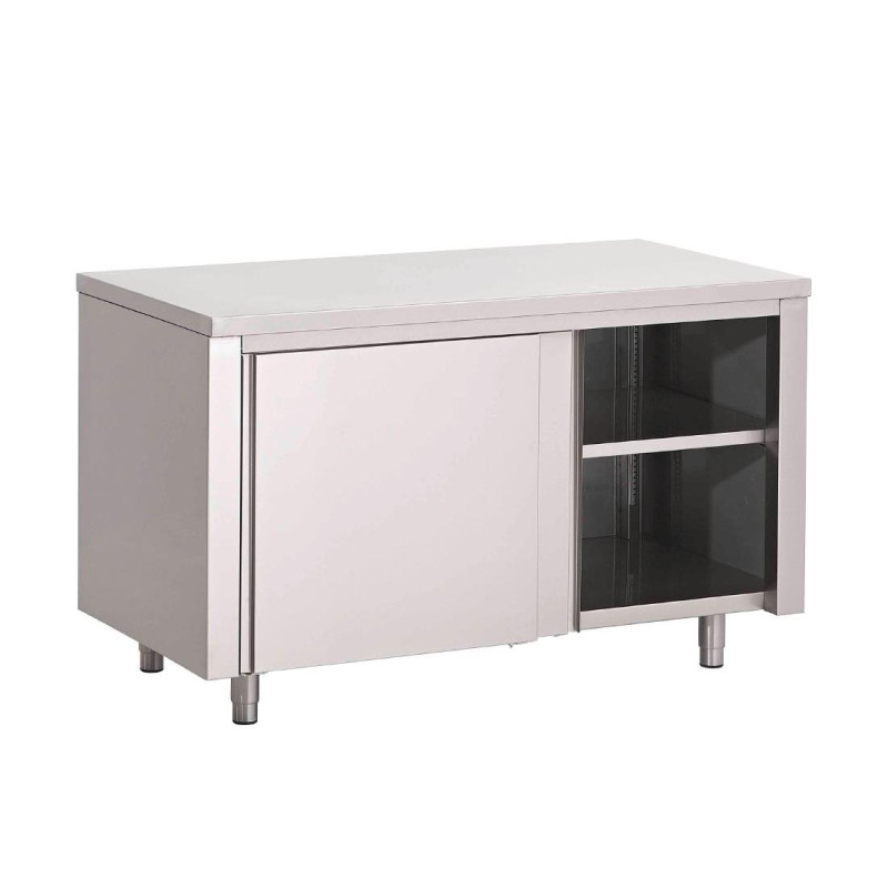 Nerūsējošā tērauda mēbeles ar slīdošām durvīm - Gastro M - L 2000 x P 700 mm Nerūsējošā tērauda mēbeles ar slīdošām durvīm - Gastro M - L 2000 x P 700 mm