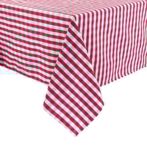Nappe kvadrātveida ar sarkaniem rūtiņiem no poliestera 1780 x 1780mm - Mitre Essentials - Fourniresto