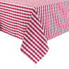 Nappe kvadrātveida ar sarkaniem rūtiņiem no poliestera 1780 x 1780mm - Mitre Essentials - Fourniresto