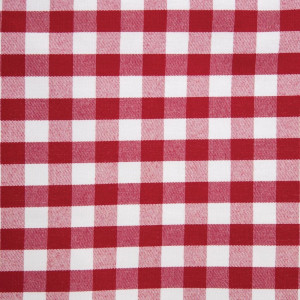 Nappe kvadrātveida ar sarkaniem rūtiņiem no poliestera 1780 x 1780mm - Mitre Essentials - Fourniresto