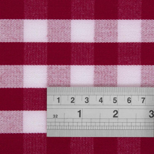 Nappe kvadrātveida ar sarkaniem rūtiņiem no poliestera 1780 x 1780mm - Mitre Essentials - Fourniresto