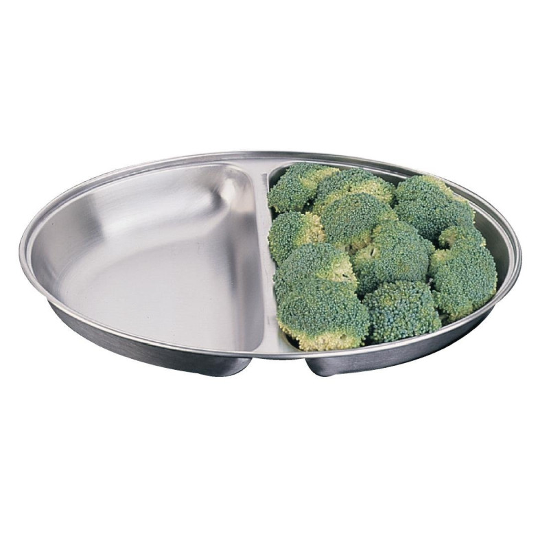 Ovaļa dārzeņu trauks ar 2 nodalījumiem 180x252mm - Olympia - Fourniresto Ovaļa dārzeņu trauks ar 2 nodalījumiem 180x252mm - Olympia - Fourniresto