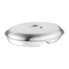 Ovaļa dārzeņu trauks ar 2 nodalījumiem 180x252mm - Olympia - Fourniresto
