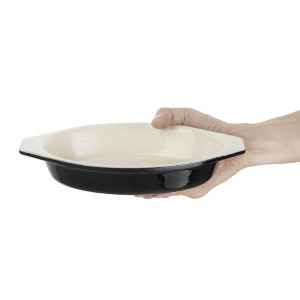 Ovaālais melnais gratējuma trauks - 650 ml - Vogue