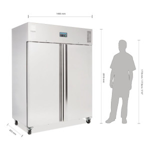 Negatīva ledusskapis ar divām durvīm - 1300 L - Polar - Fourniresto