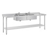 Nerūsējošā tērauda izlietne - G 2400 x D 600 mm - Vogue