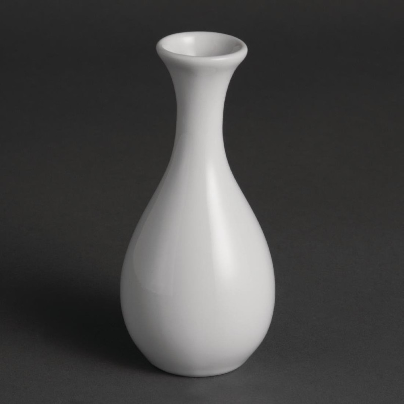 White bottle vase 125mm - Set of 12 - Olympia - Fourniresto White bottle vase 125mm - Set of 12 - Olympia - Fourniresto
